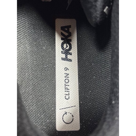 Hoka Mens Clifton 9 Running Shoes Size 8.5 Black & White - Picture 8 of 10